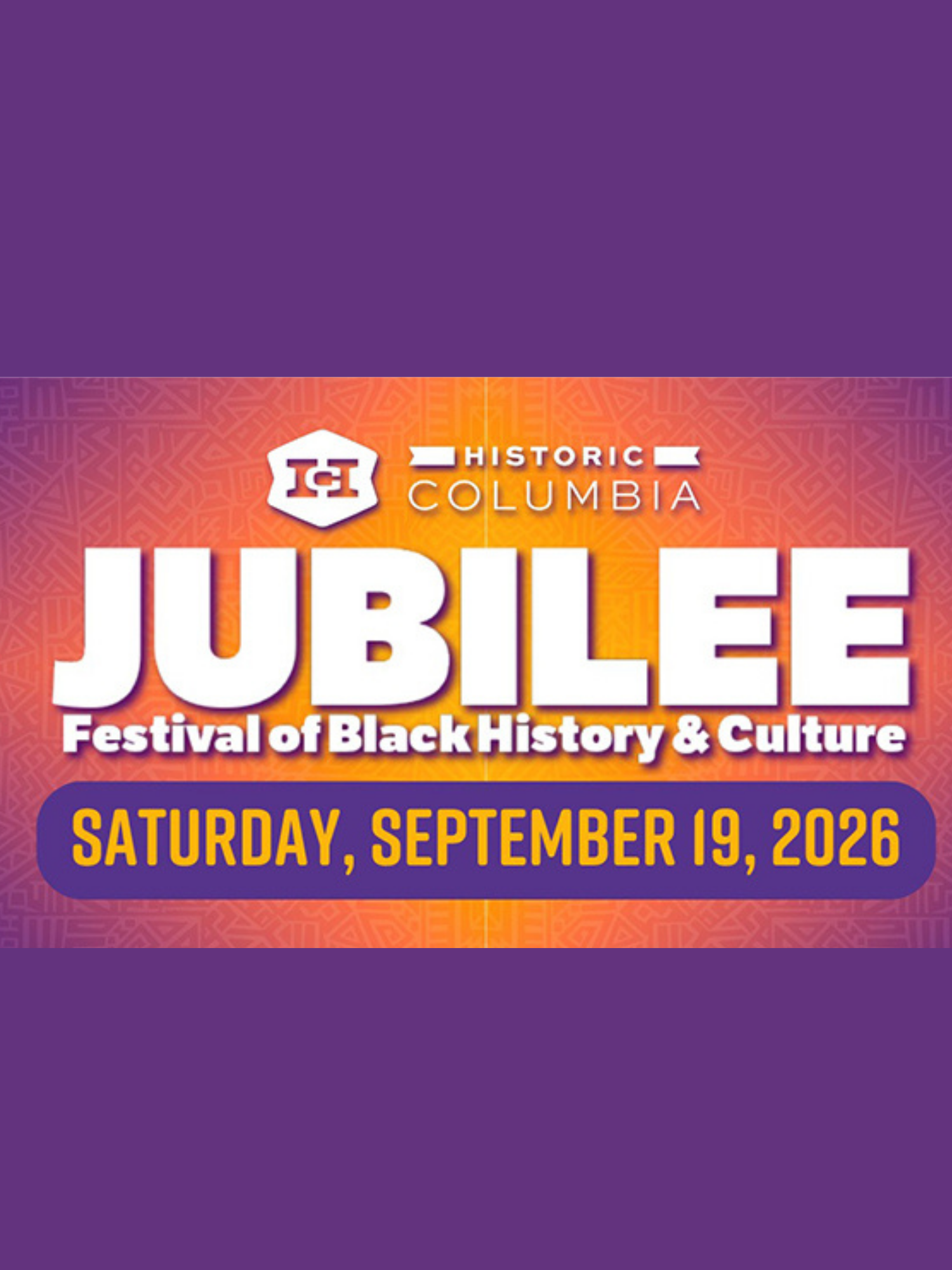 Jubilee Columbia | Saturday, September 18, 2026