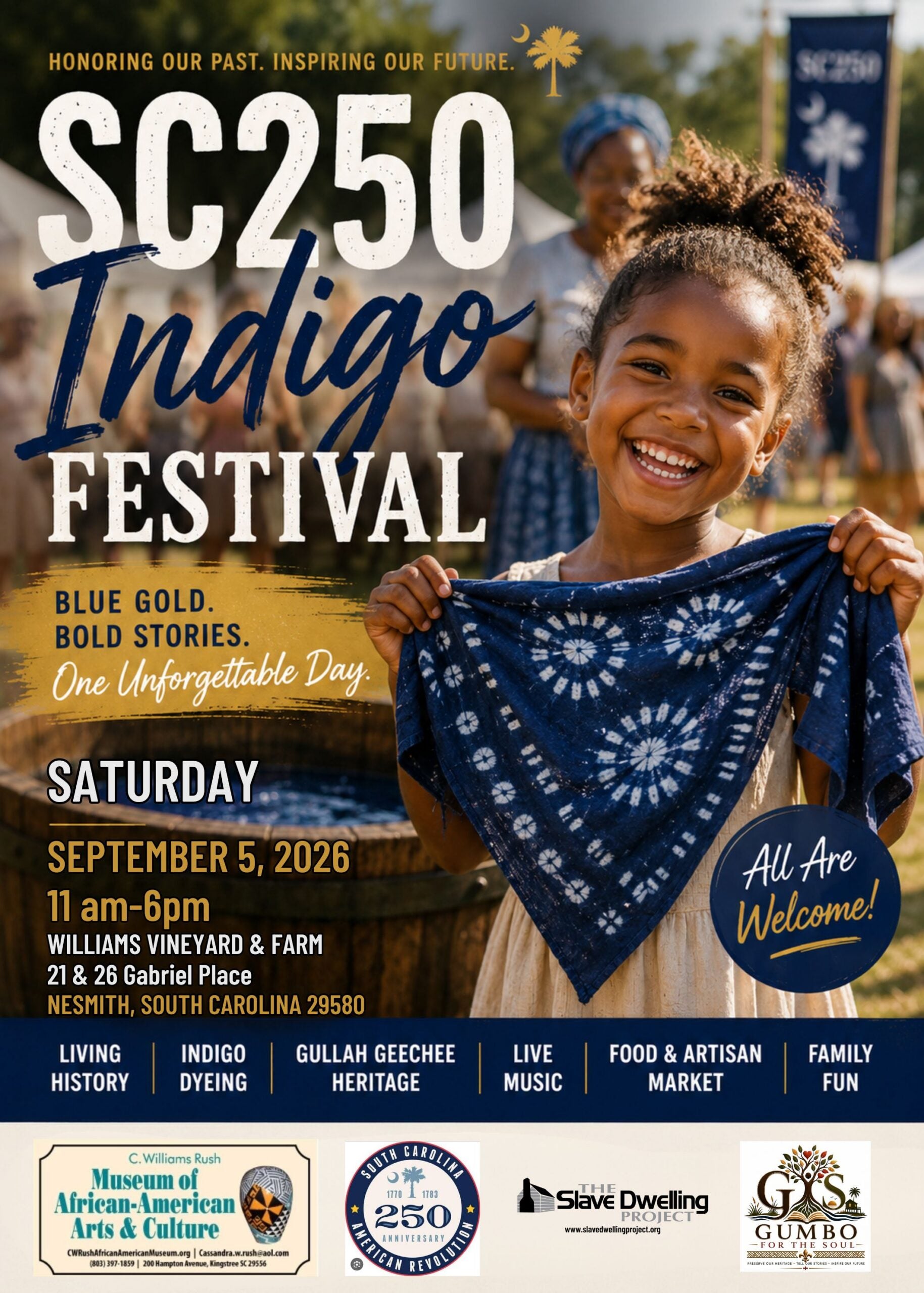 SC250 Indigo Festival | Nesmith, SC | Saturday, September 5, 2026